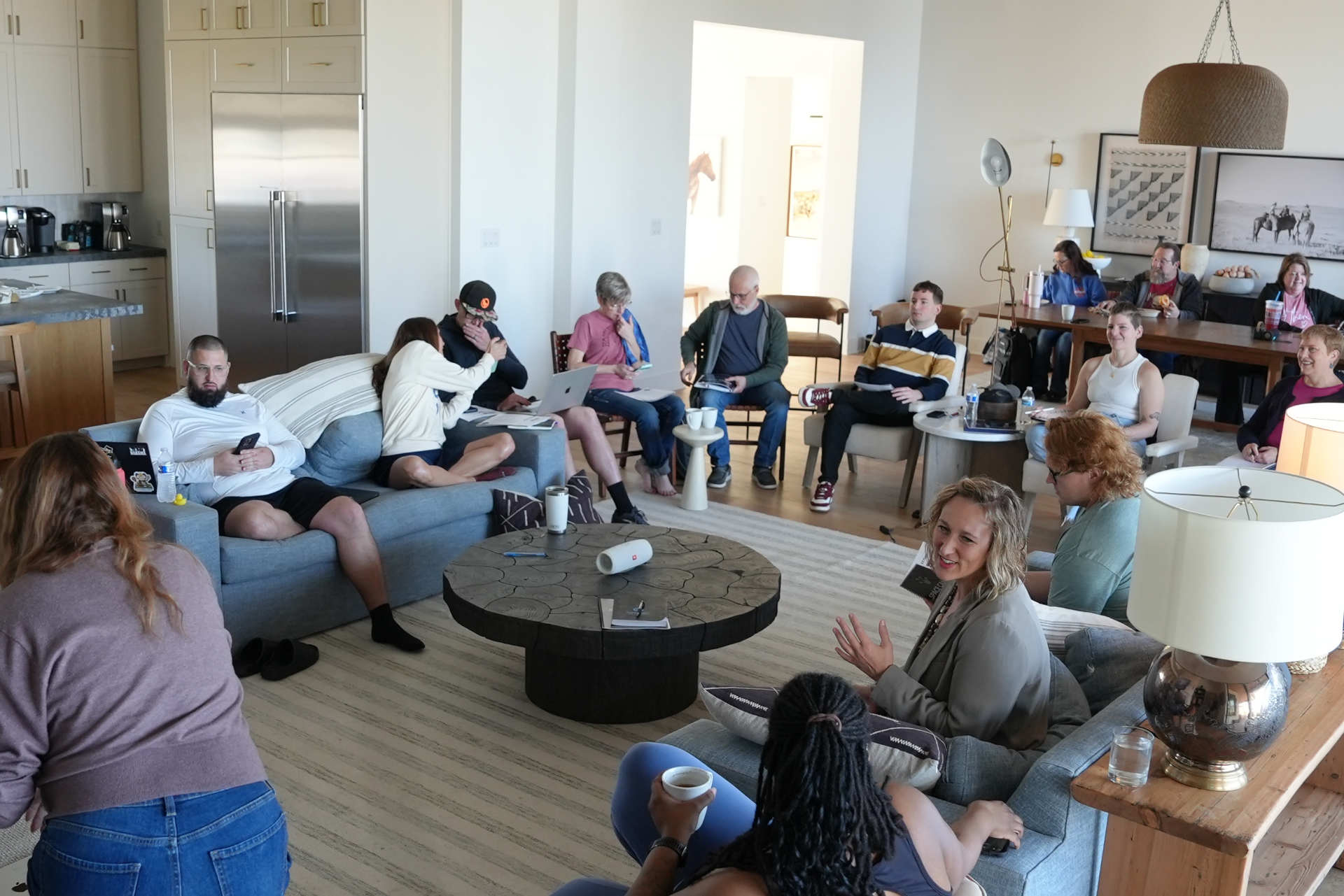 Attendees engaged in discussion